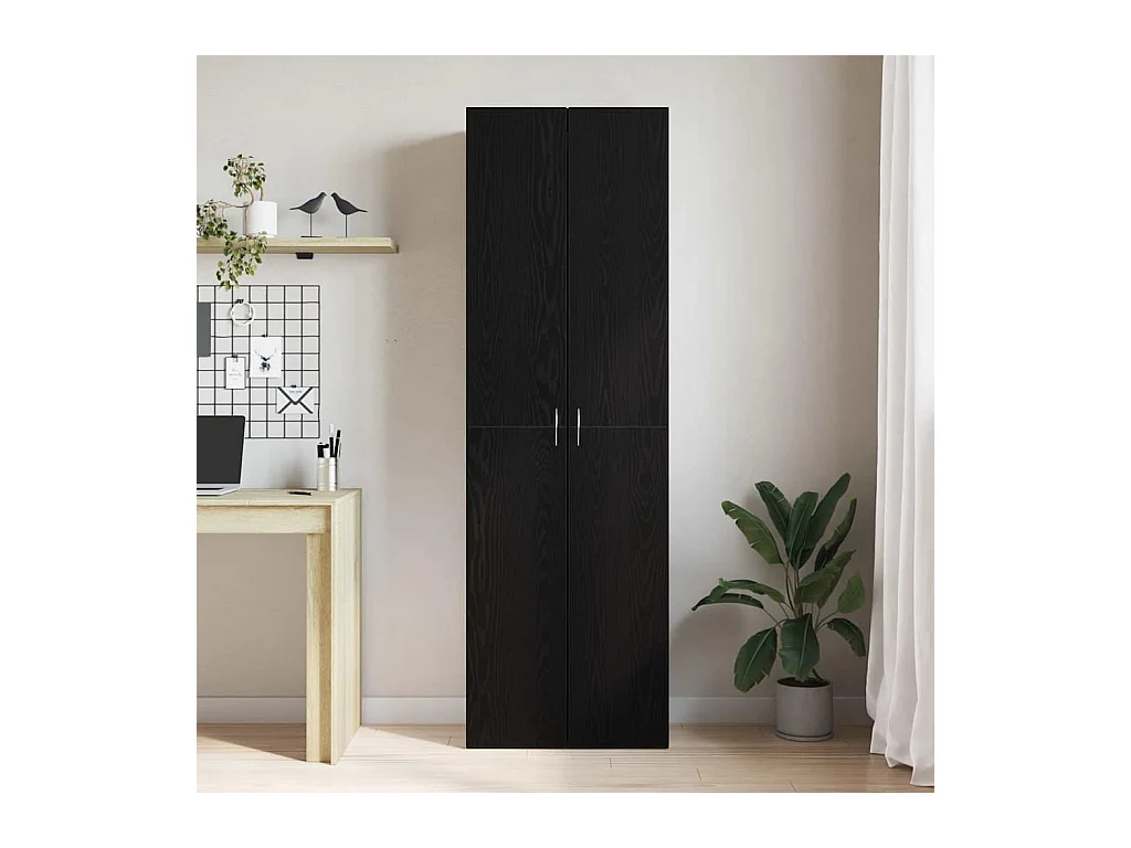 Cabinet de Bureau avec étagère 2 pcs Chêne noir 60 x 32 x 190