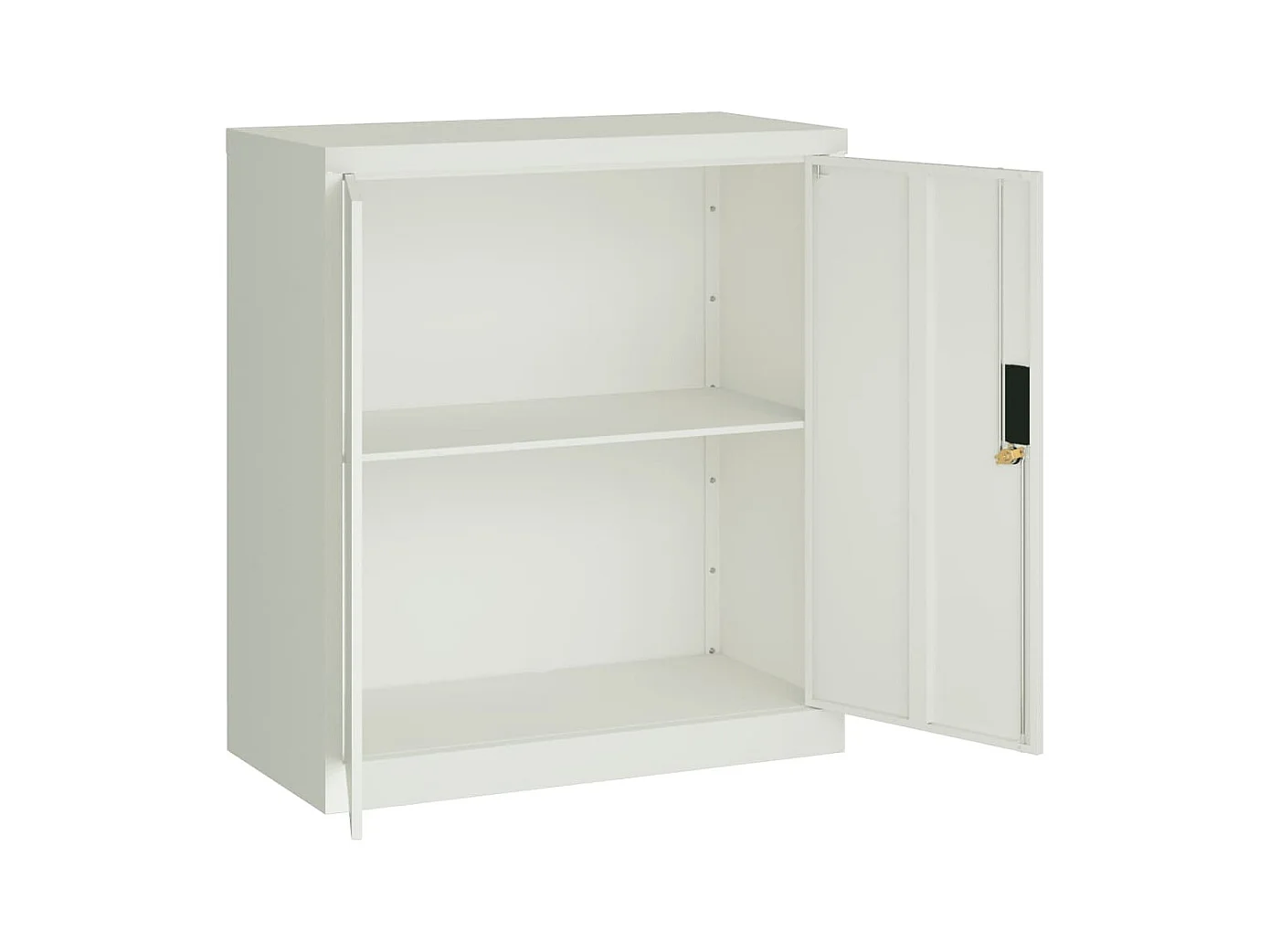 Lichtgrijze archiefkast 79x40x90 cm staal