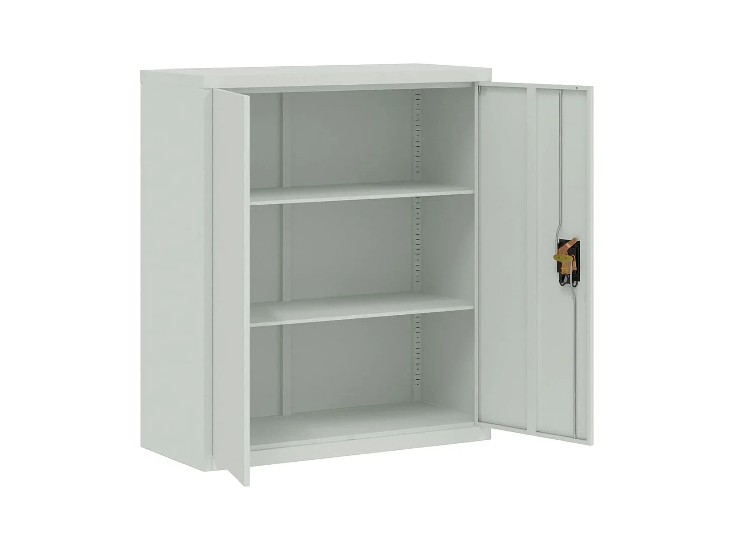 Lichtgrijze archiefkast 90x40x105 cm staal