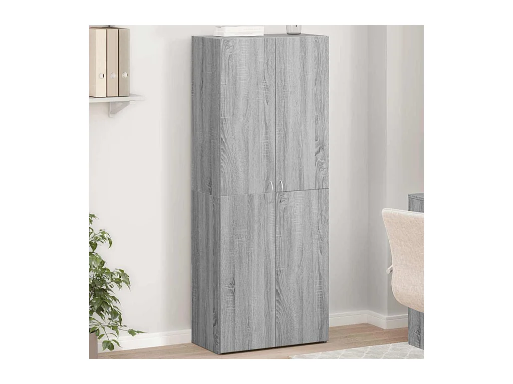 Armoire de classement sonoma gris 60x32x153cm bois d'ingénierie