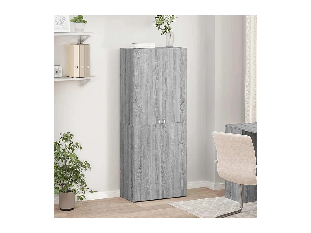 Armoire de classement sonoma gris 60x32x153cm bois d'ingénierie