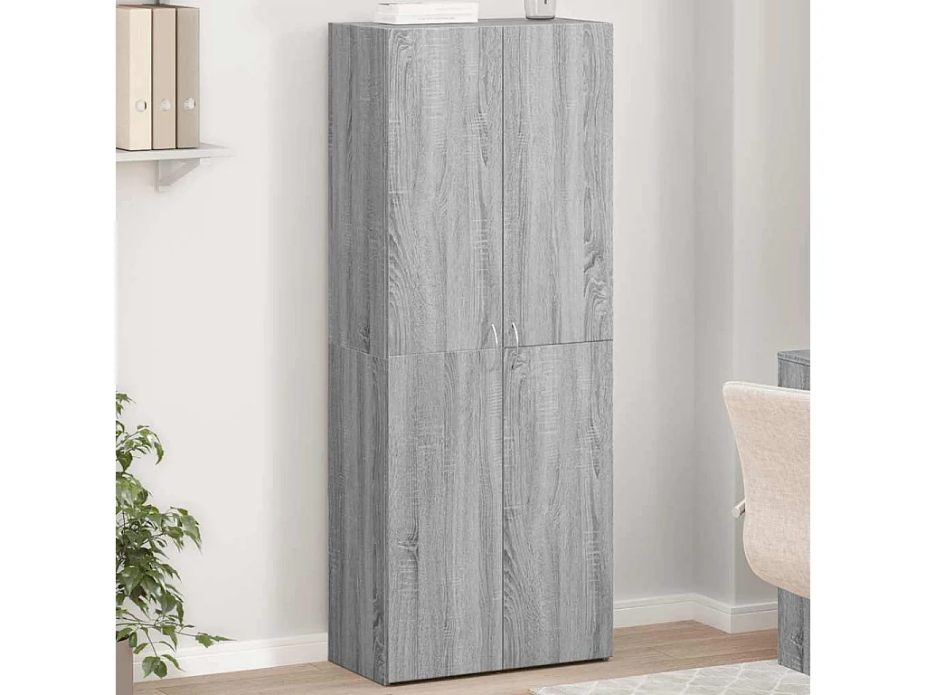 Armoire de classement sonoma gris 60x32x153cm bois d'ingénierie