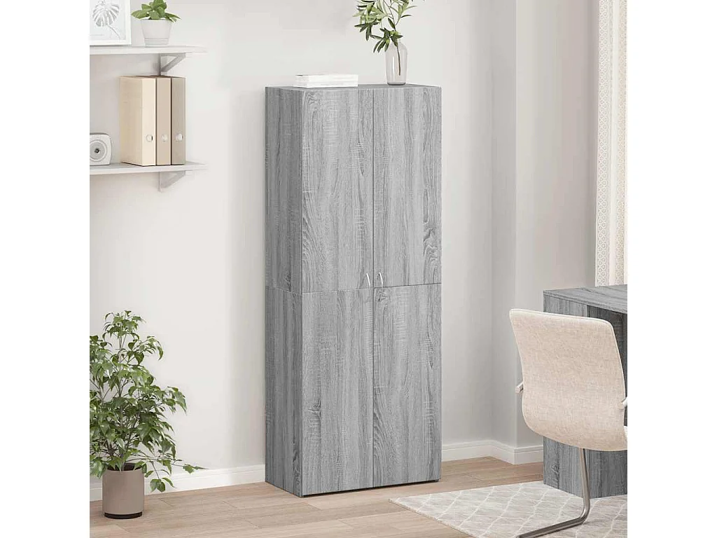 Armoire de classement sonoma gris 60x32x153cm bois d'ingénierie