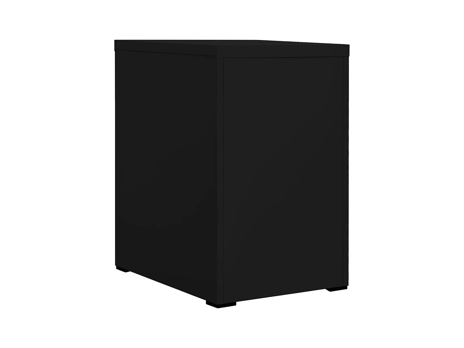 Schwarzer Aktenschrank 46 x 62 x 72,5 cm Stahl