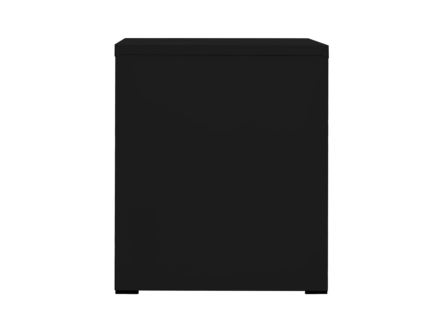 Schwarzer Aktenschrank 46 x 62 x 72,5 cm Stahl