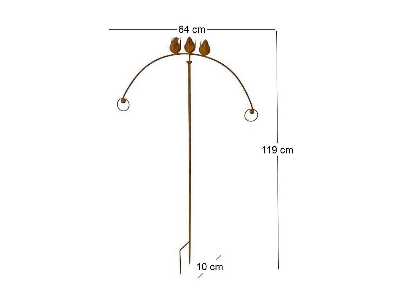Tuteur mobile Tic Tac Toc 64 x 10 x 119 cm