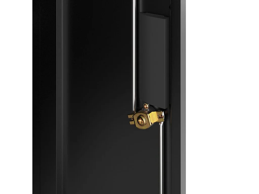 Mobiletto portadocumenti nero 79x40x90 cm in acciaio