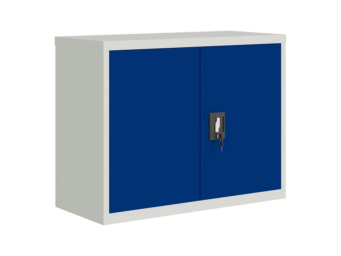 Lichtgrijze en blauwe archiefkast 90x40x70 cm staal