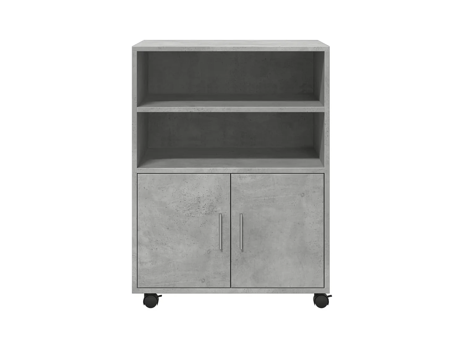 Betongrijze rolkast 60x48x81 cm bewerkt hout