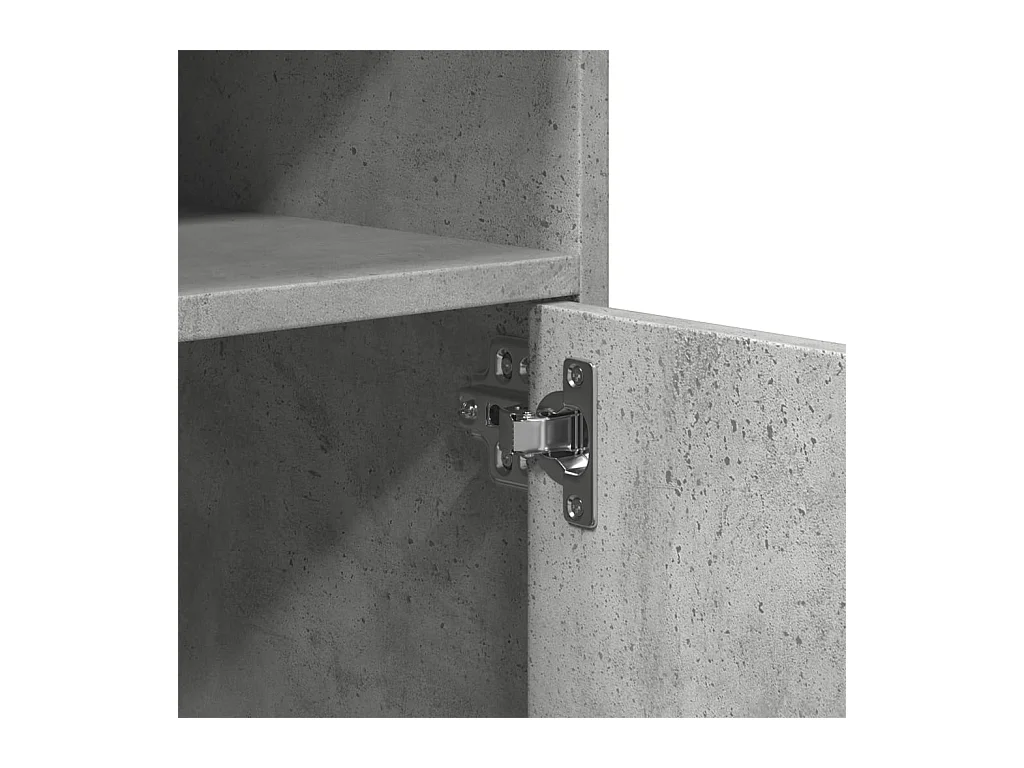 Betongrijze rolkast 60x48x81 cm bewerkt hout