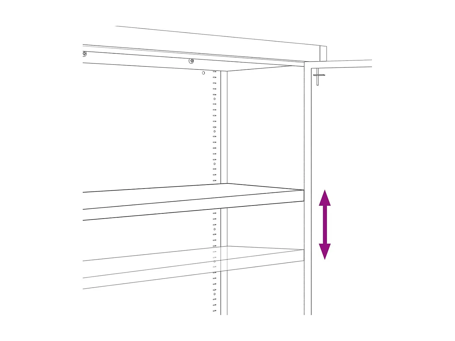 Archivador gris claro 90x40x180 cm acero