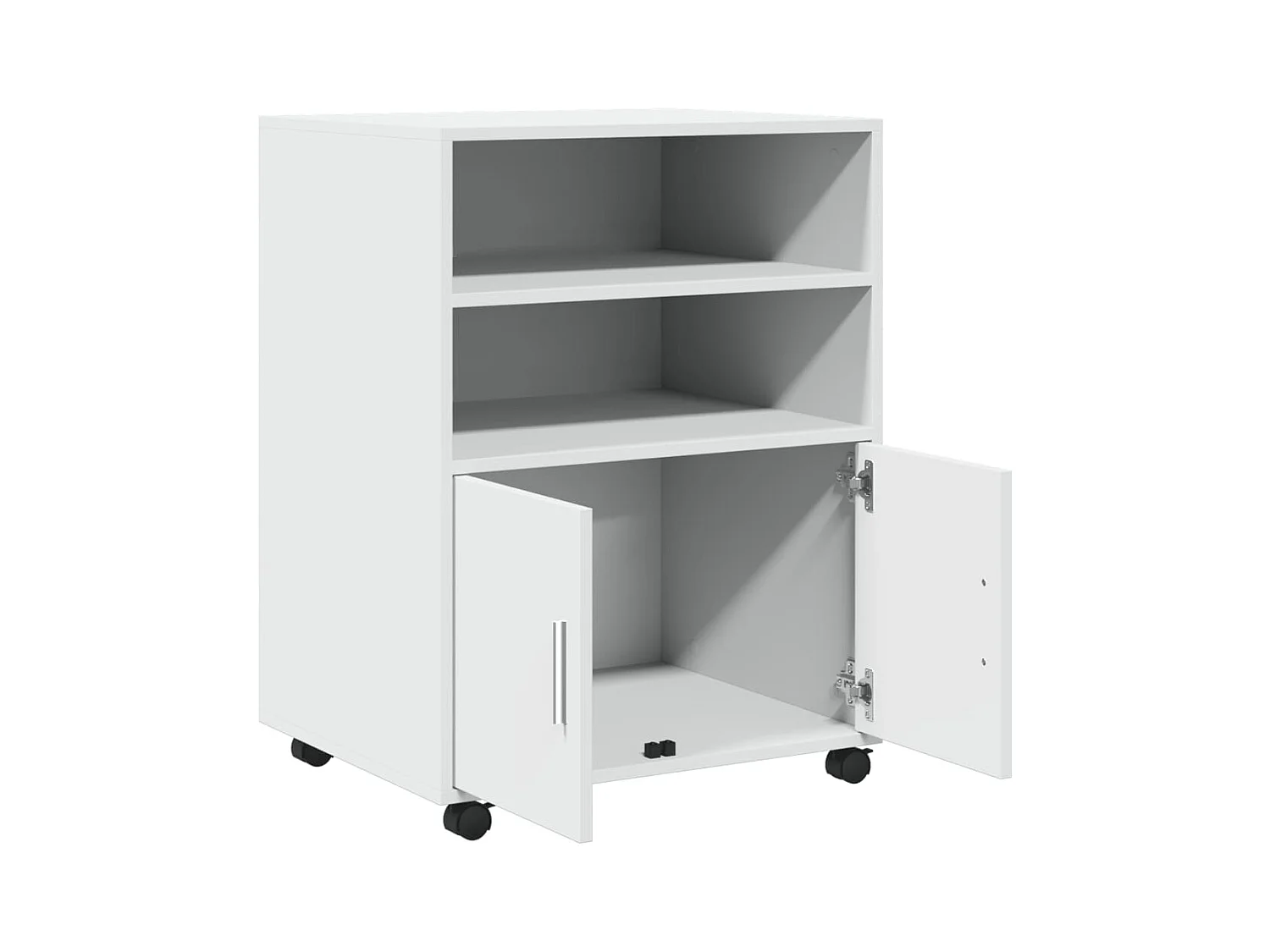 Armario rodante blanco 60x48x81 cm madera de ingeniería