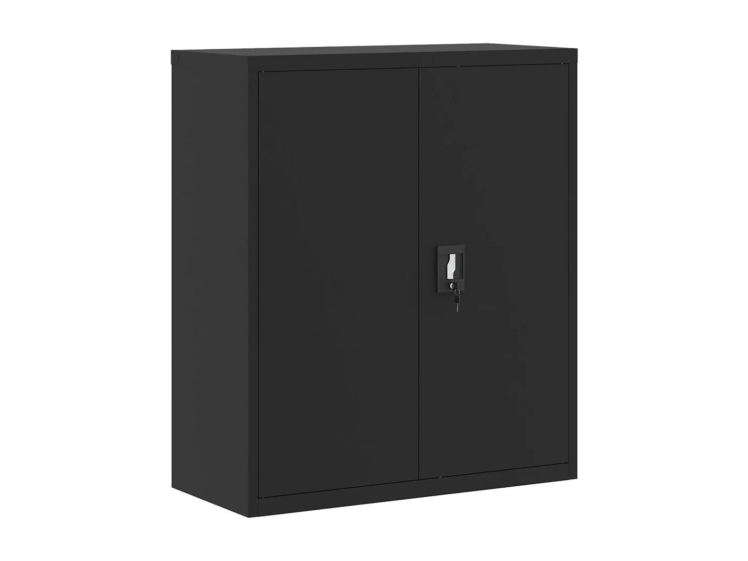 Mobiletto portadocumenti nero 90x40x105 cm in acciaio