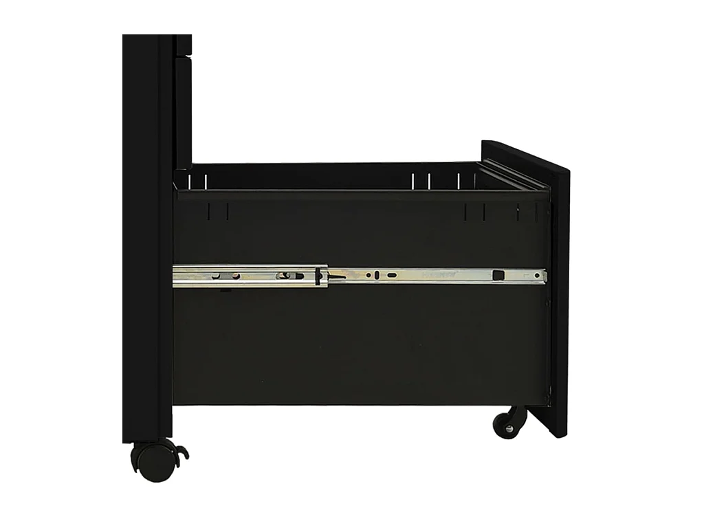 Classeur mobile Noir 30x45x59 cm Acier