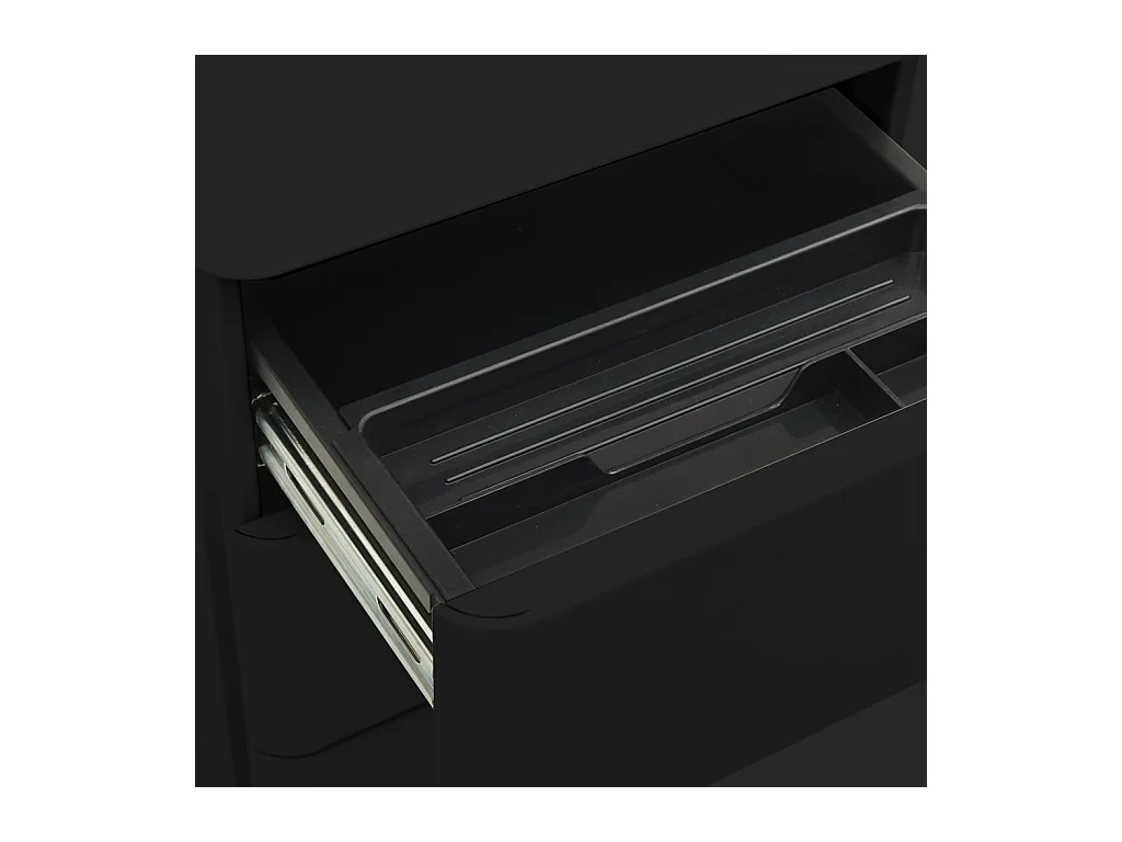 Classeur mobile Noir 30x45x59 cm Acier