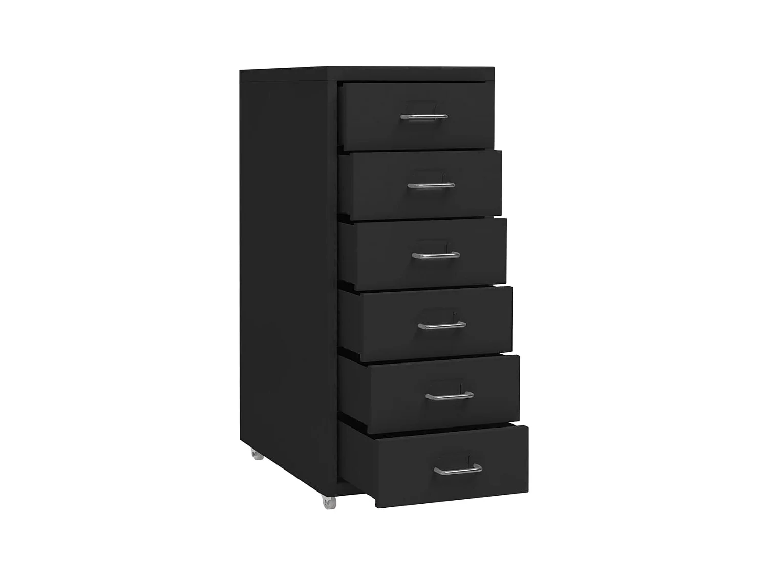 Archivador Móvil Negro 28x41x69 cm Metal