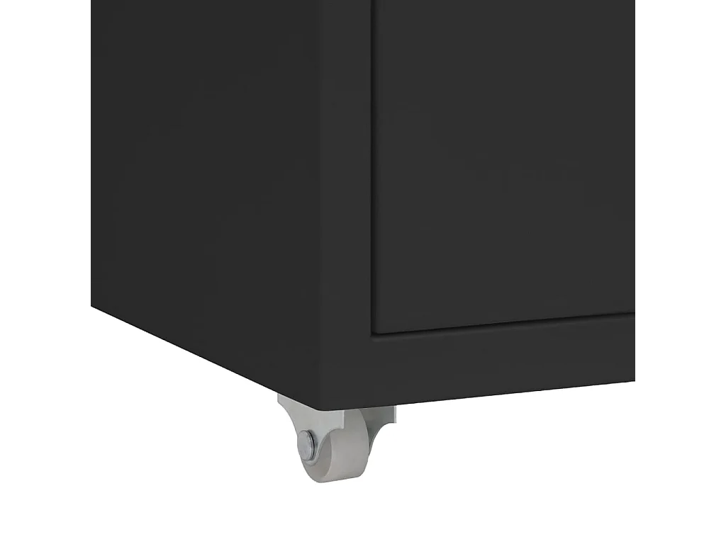 Mobiletto portadocumenti nero 28x41x69 cm in metallo