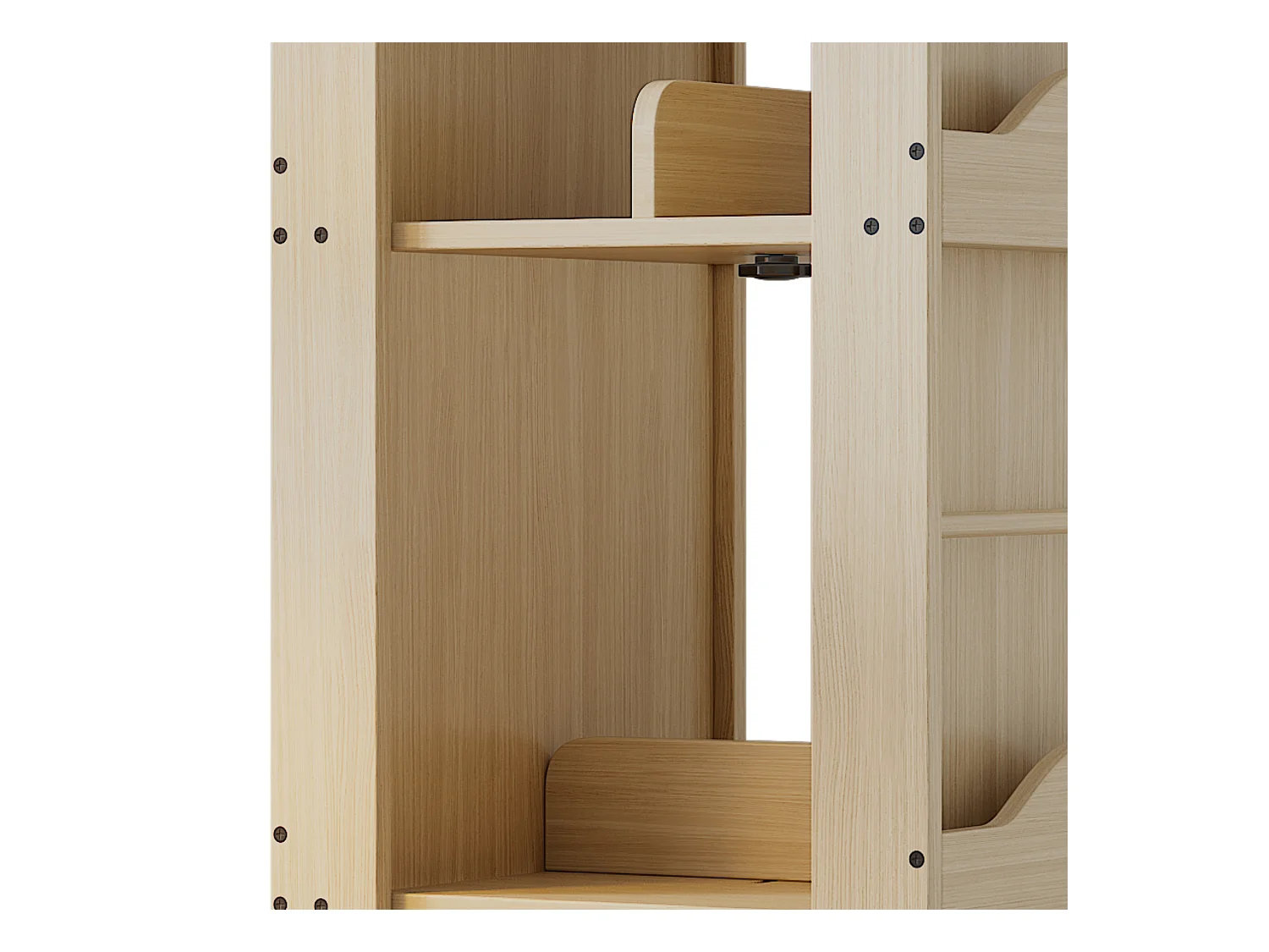 Drehbares Bücherregal – 63 x 63 x 142 cm – Aufbewahrungsregal für Kinder und Erwachsene – MDF – Natur