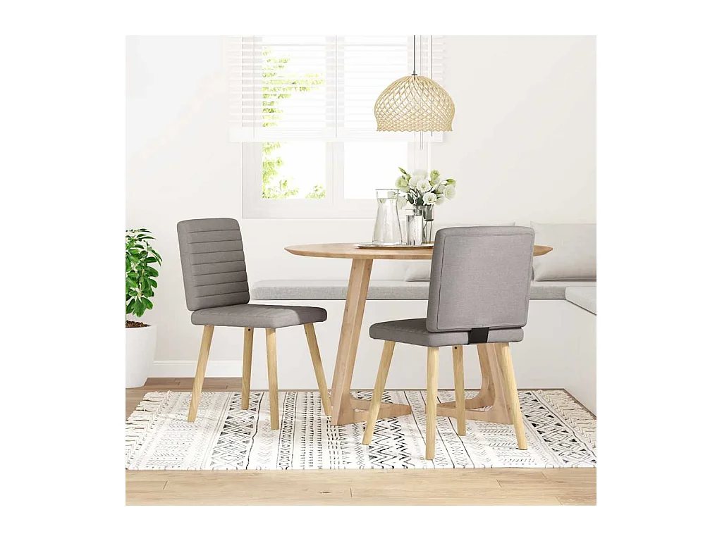 Eetkamerstoelen set van 2 taupe stof