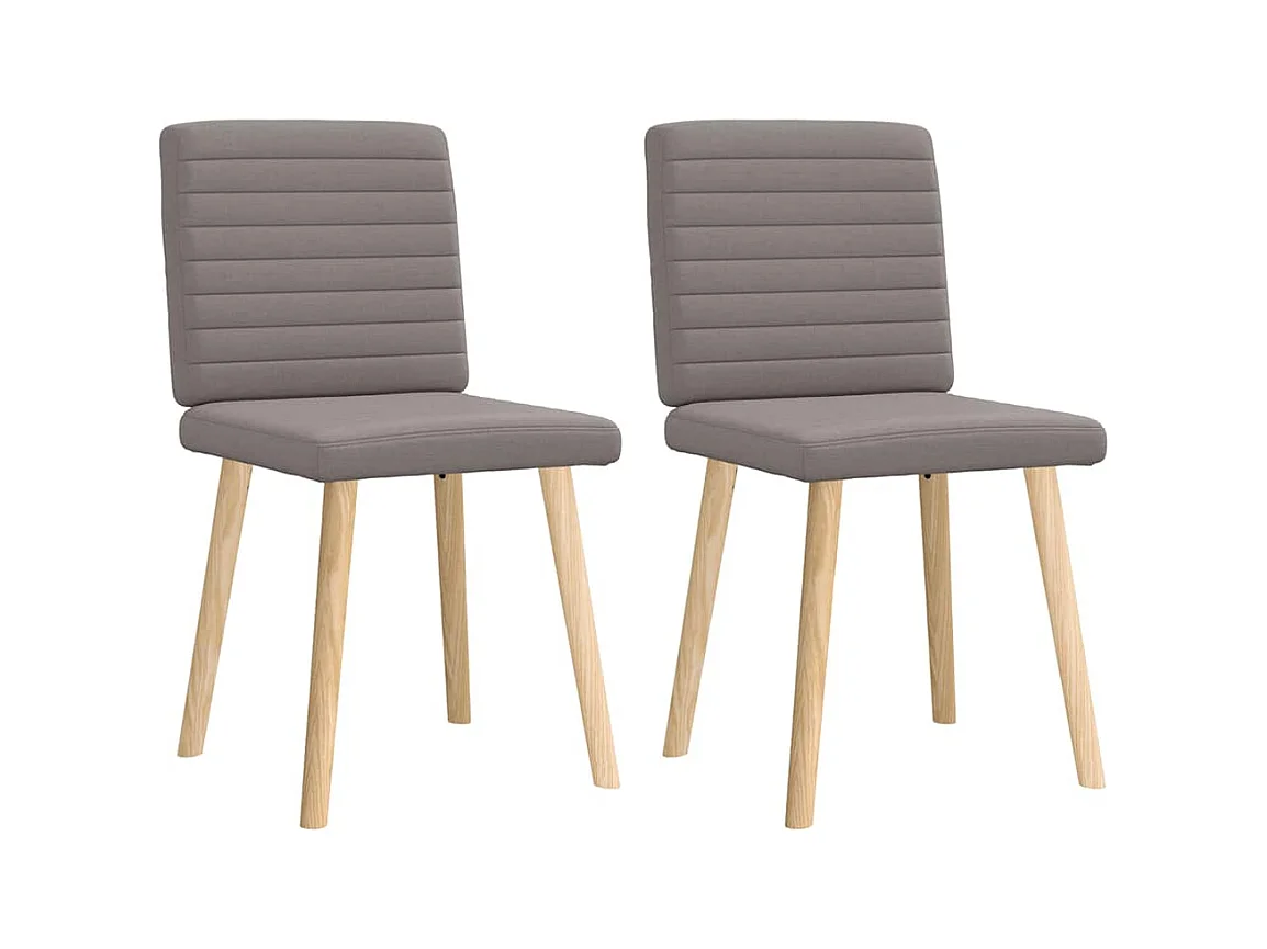 Eetkamerstoelen set van 2 taupe stof
