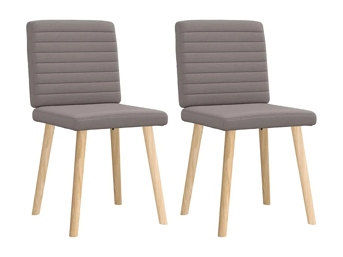 Chaises à manger lot de 2 taupe tissu