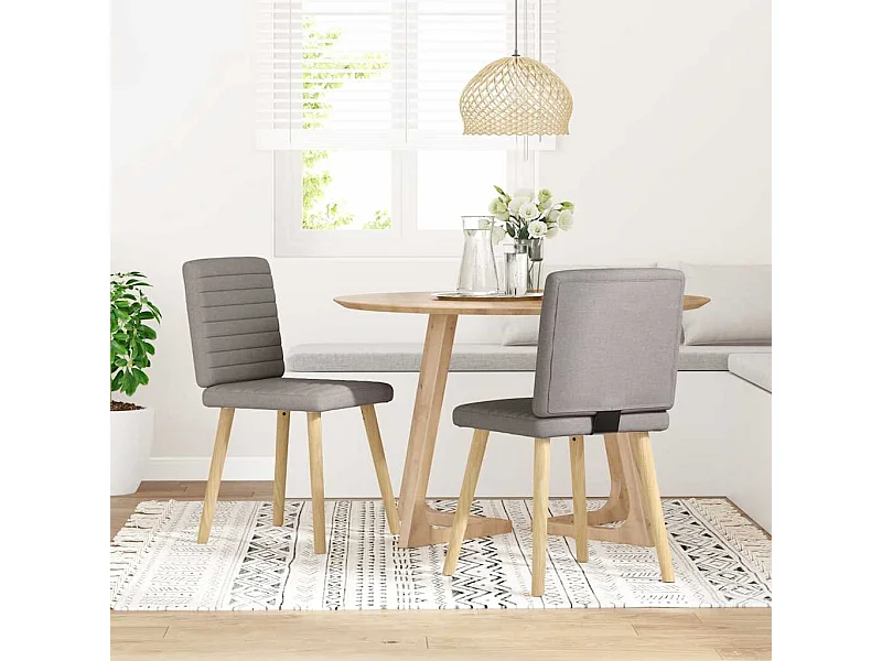 Eetkamerstoelen set van 2 taupe stof