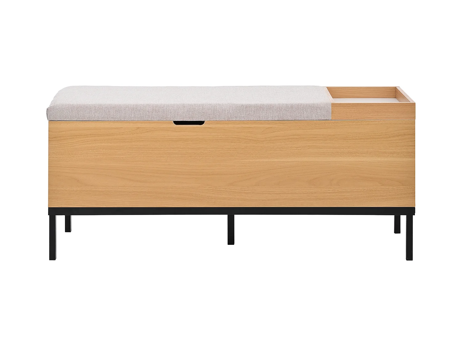 Banc à chaussures - 115 x 40 x 49.5 cm - meuble d'assise - coffre de rangement - MDF - naturel