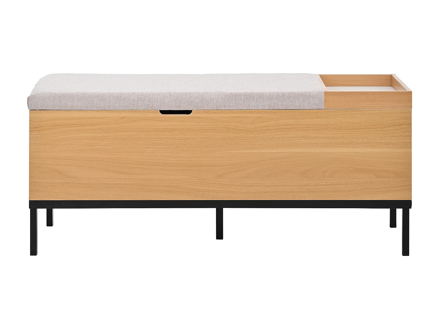 Banc à chaussures - 115 x 40 x 49.5 cm - meuble d'assise - coffre de rangement - MDF - naturel