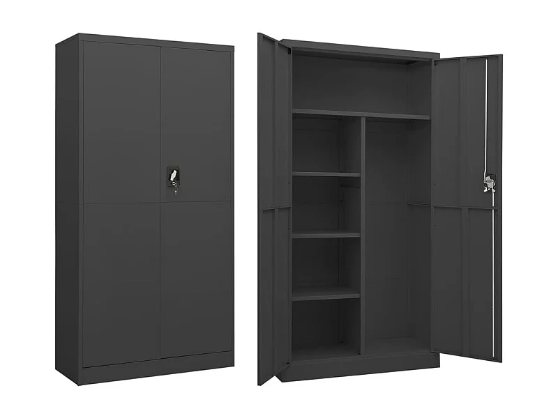 Armadio spogliatoio antracite 90x40x180 cm acciaio