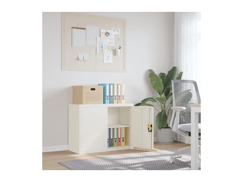 Classeur blanc 90x40x70 cm acier