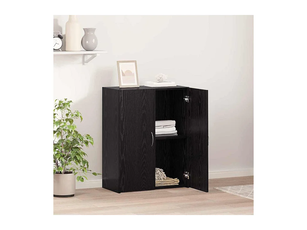 Cabinet de Bureau Chêne noir 60 x 32 x 77.5 Bois d'ingénierie