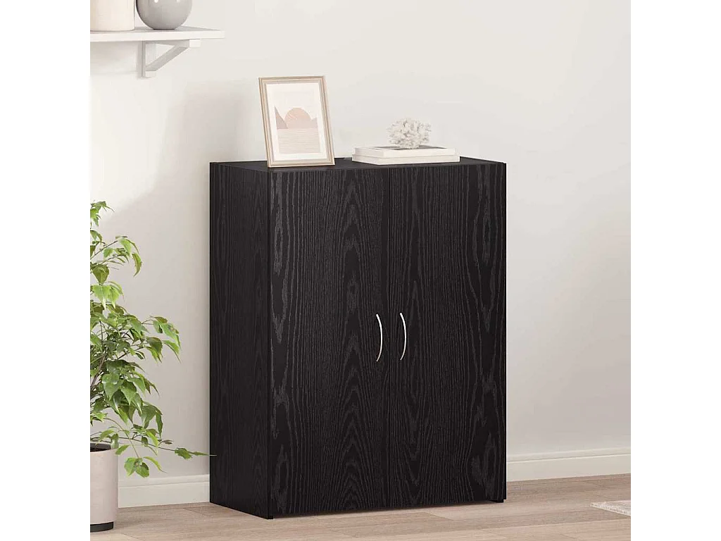 Cabinet de Bureau Chêne noir 60 x 32 x 77.5 Bois d'ingénierie