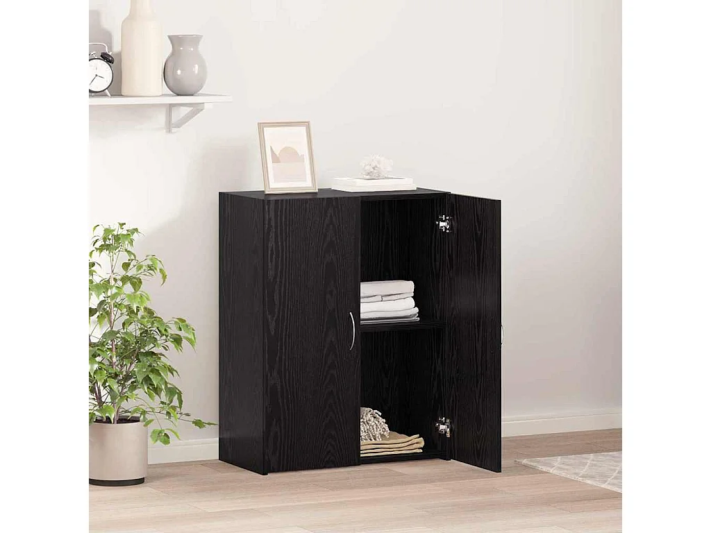 Cabinet de Bureau Chêne noir 60 x 32 x 77.5 Bois d'ingénierie