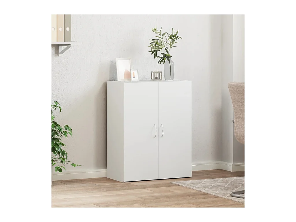 Archivador blanco 60x32x77,5 cm madera de ingeniería