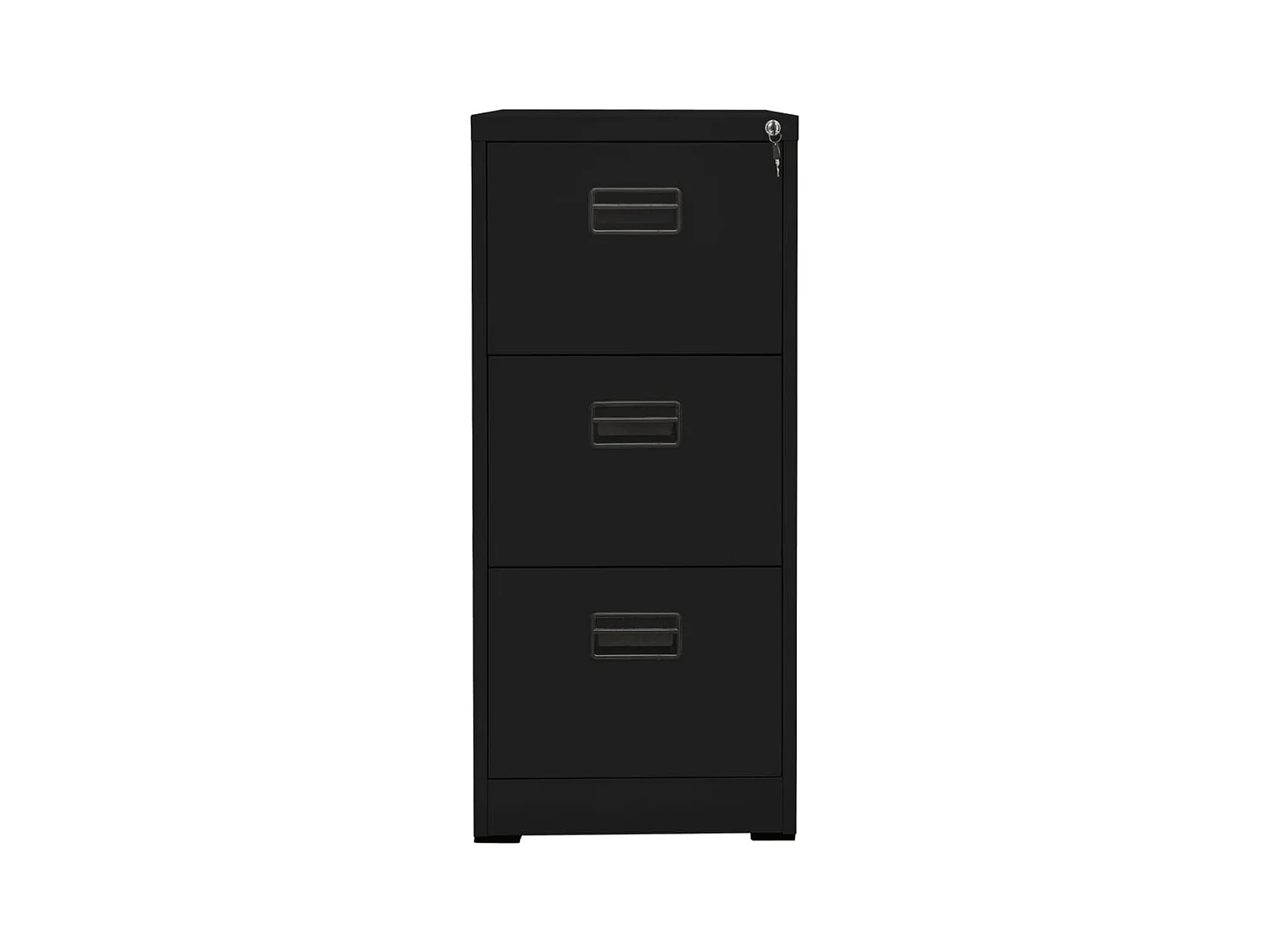 Schwarzer Aktenschrank 46 x 62 x 102,5 cm Stahl