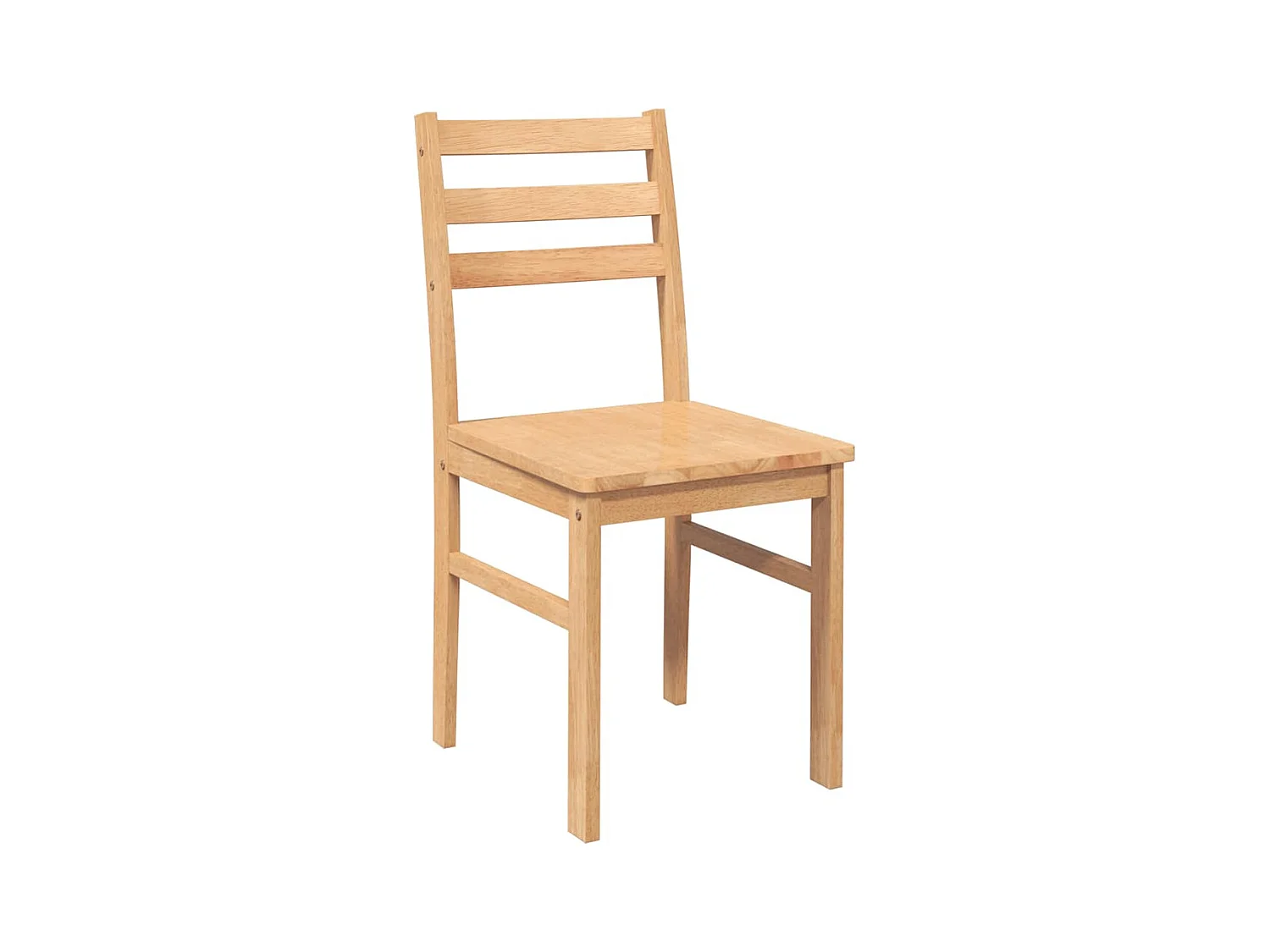 Chaises à manger 2 pcs bois massif caoutchouc