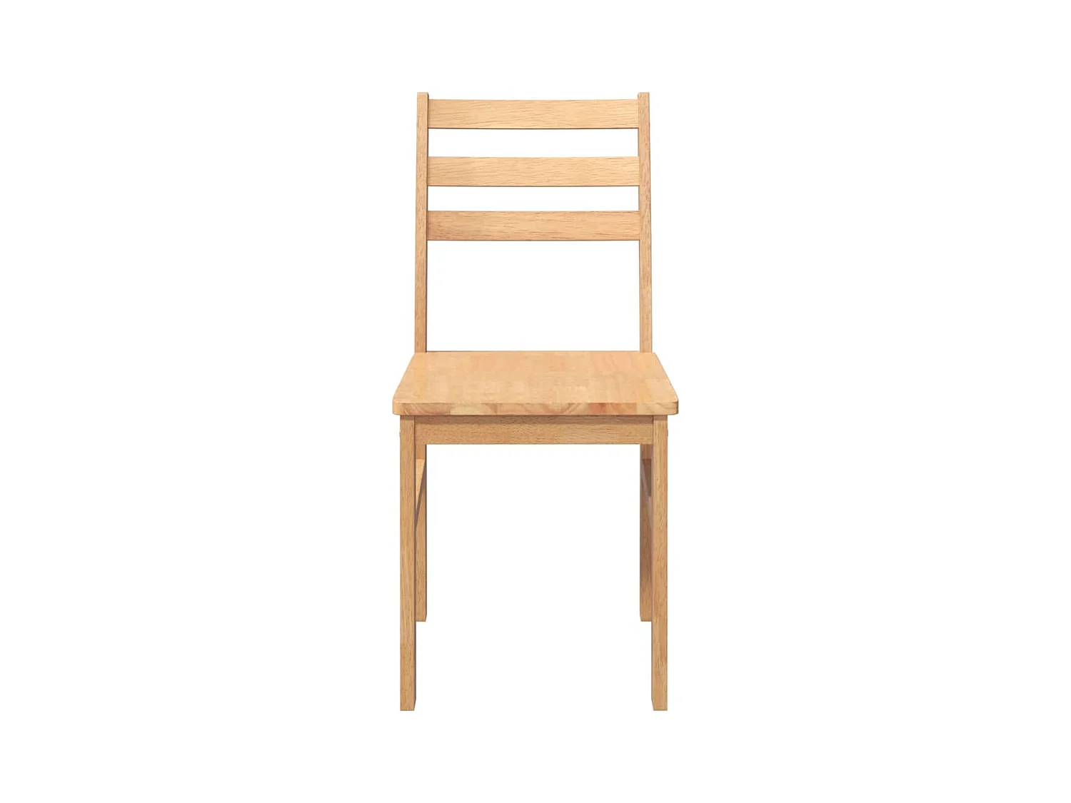 Chaises à manger 2 pcs bois massif caoutchouc