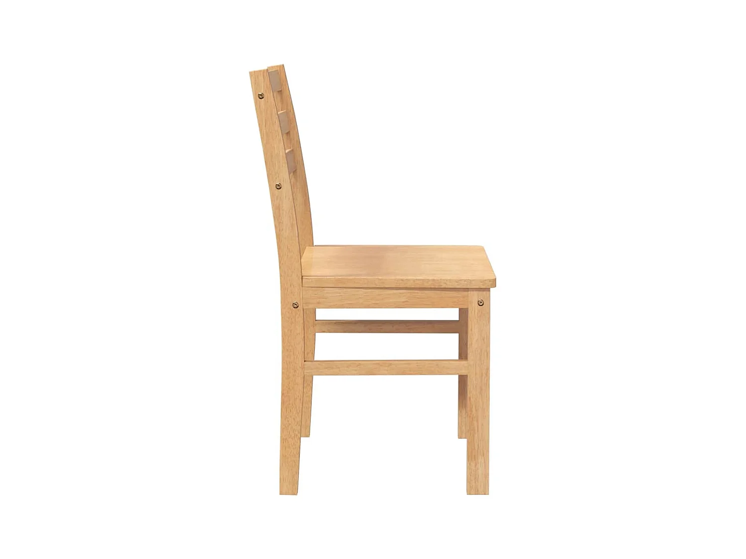 Chaises à manger 2 pcs bois massif caoutchouc