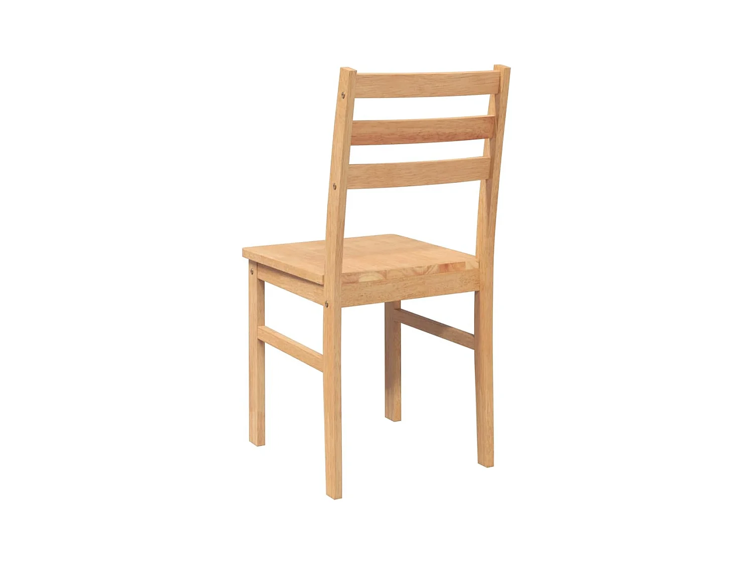 Chaises à manger 2 pcs bois massif caoutchouc