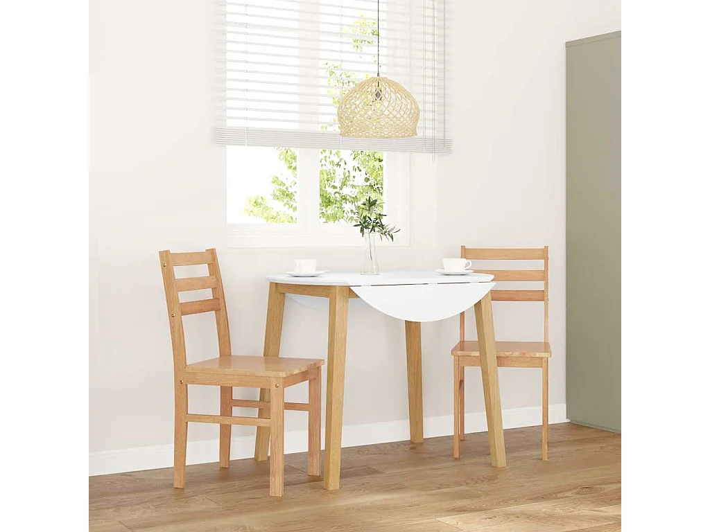 Sillas de comedor 2 piezas madera maciza de caucho