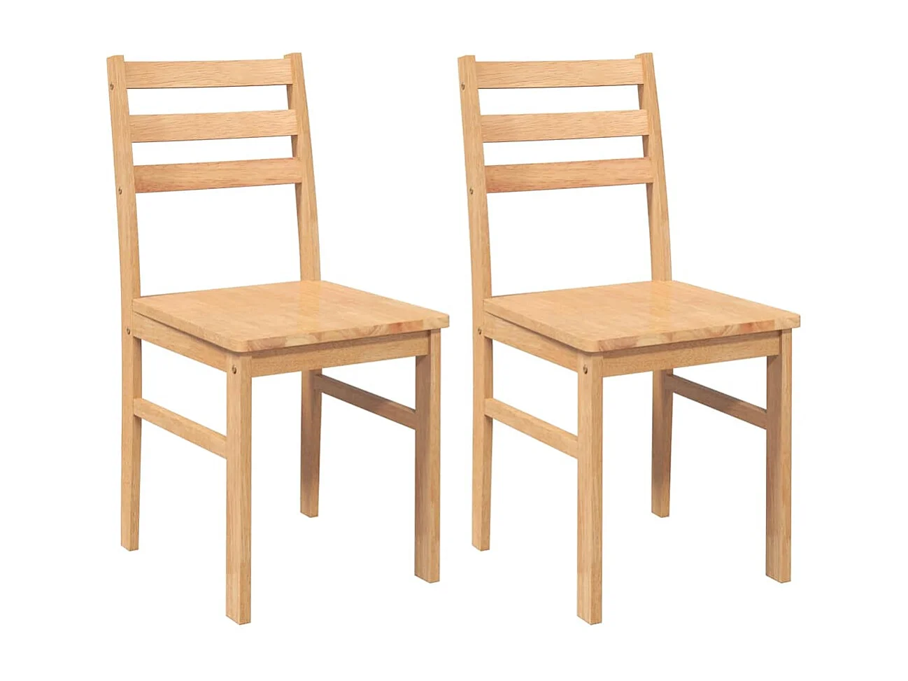 Sillas de comedor 2 piezas madera maciza de caucho