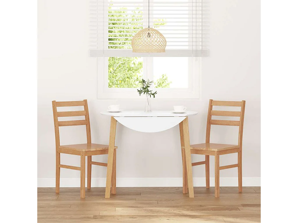 Sillas de comedor 2 piezas madera maciza de caucho