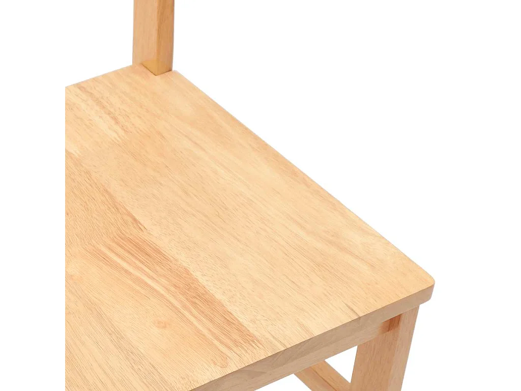 Sillas de comedor 2 piezas madera maciza de caucho