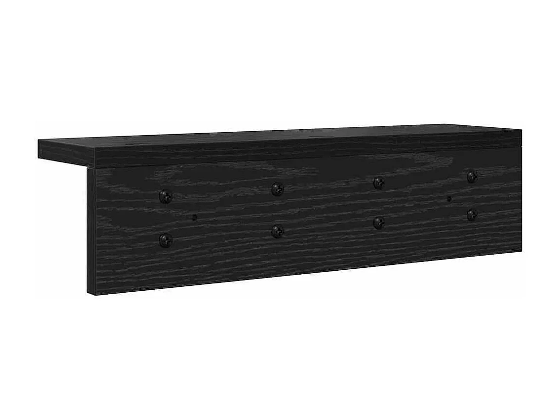 Porte-manteau mural avec étagère Chêne noir 40 x 10.5 x 10.5 cm