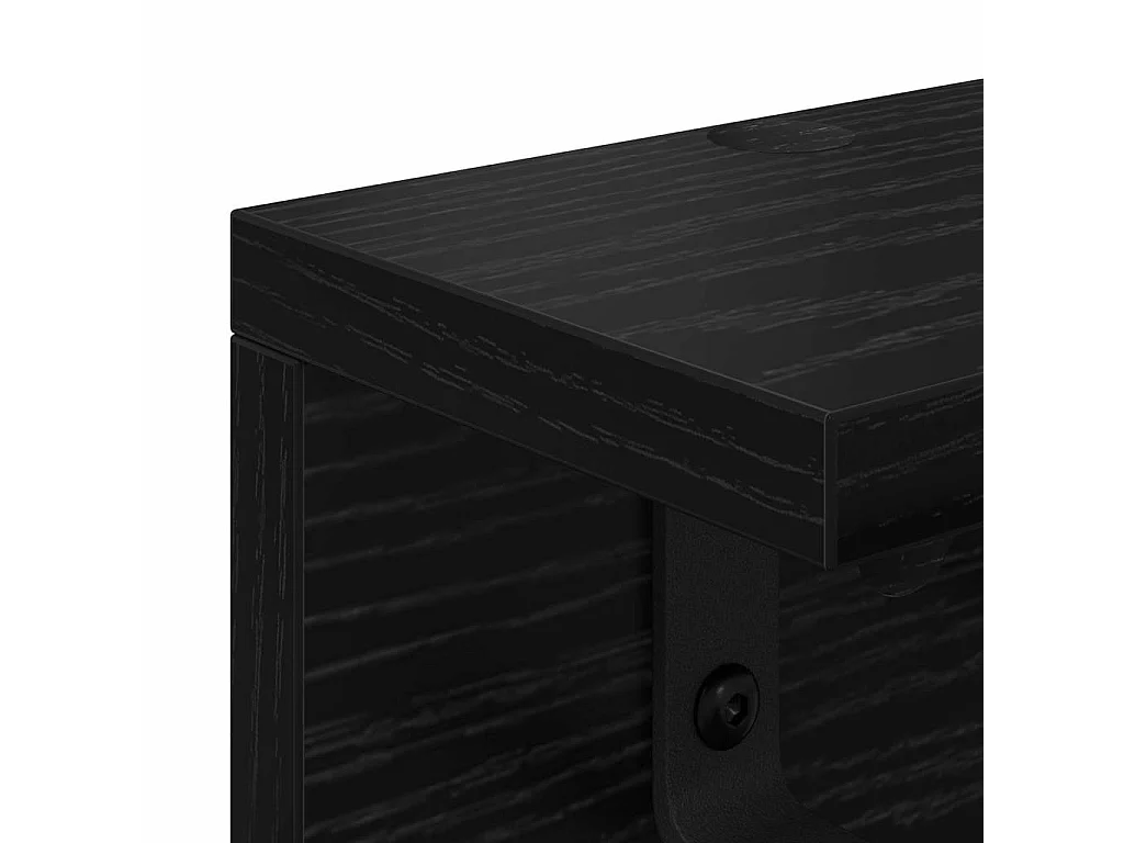 Porte-manteau mural avec étagère Chêne noir 40 x 10.5 x 10.5 cm