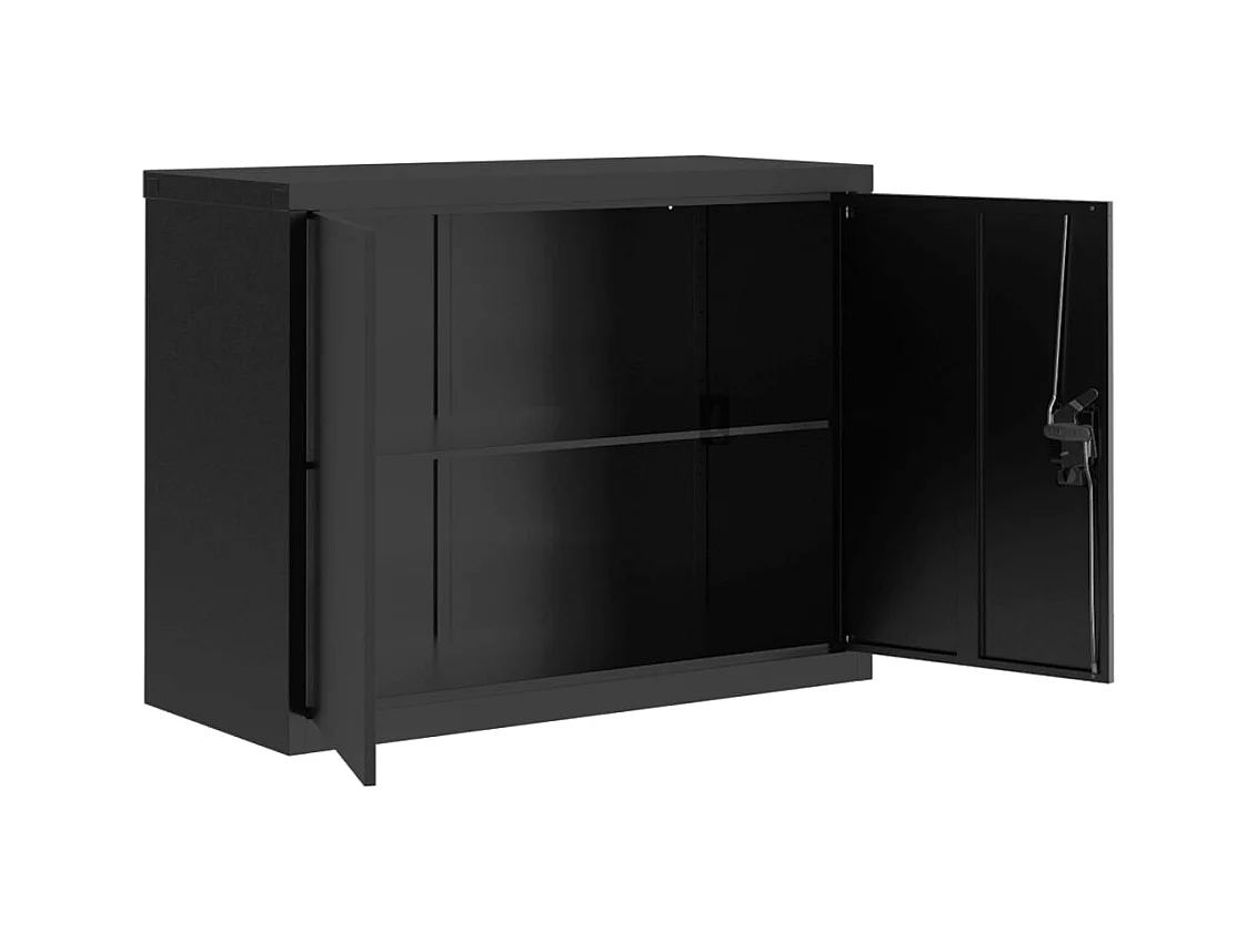 Archivador negro 90x40x70 cm acero