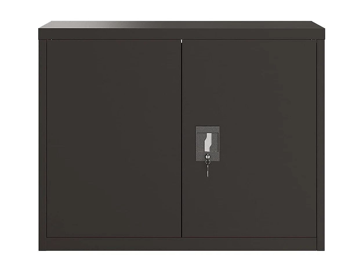 Mobiletto portadocumenti nero 90x40x70 cm in acciaio