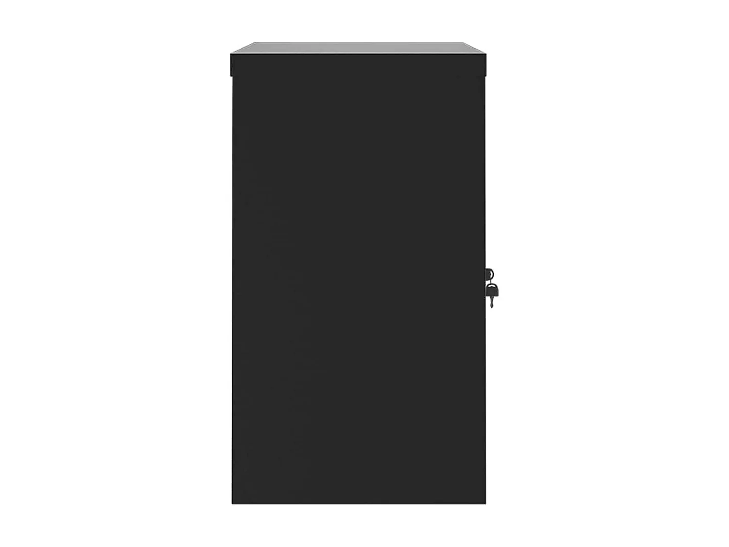 Mobiletto portadocumenti nero 90x40x70 cm in acciaio