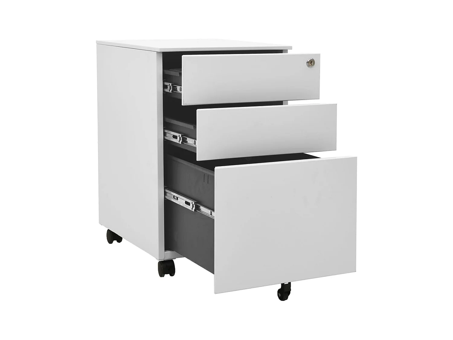 Mobiele archiefkast Lichtgrijs 39x45x60 cm Staal