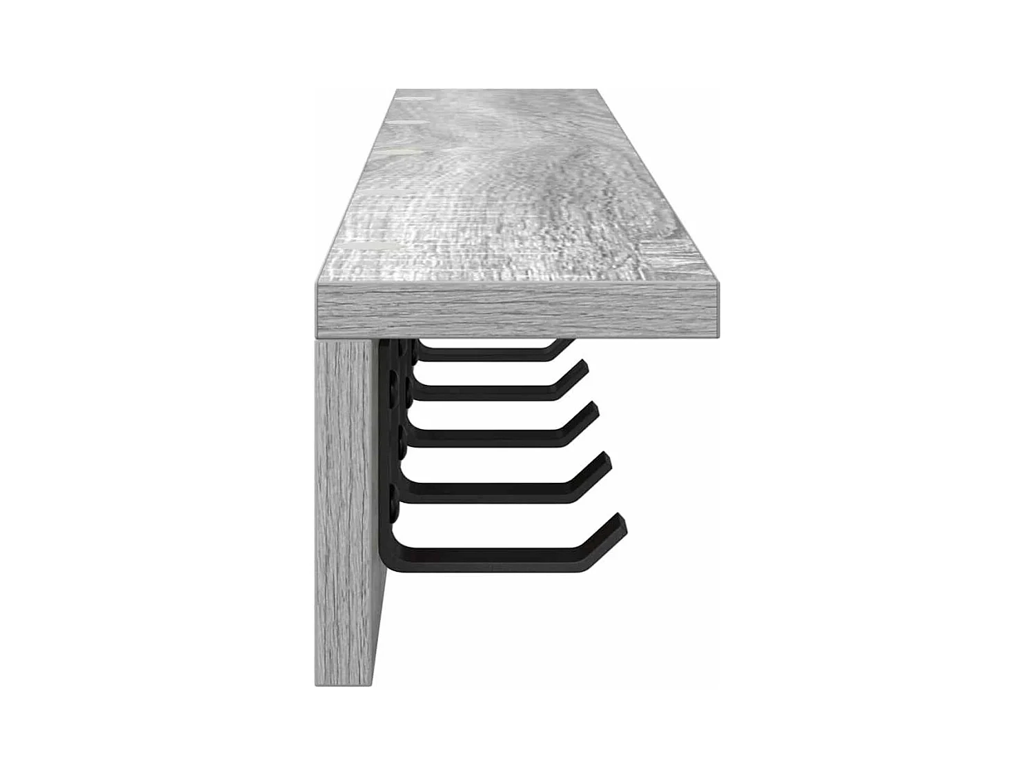 Appendiabiti da parete Sonoma grigio 80 x 10,5 x 10,5 cm